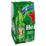 Heineken 4 Pack Bottle Vol 5.0%  4x330ml