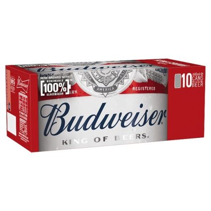 Budweiser 10 Pack Can 440ml