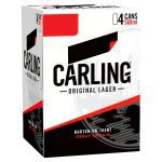Carling Lager 4 Pack Pint Can 568ml