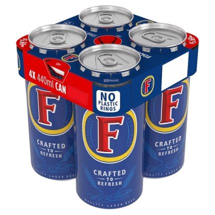 Fosters Lager 4 Pack Can 440ml