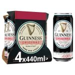 Guinness Original Stout Beer 4 Pack Can 4.2% 440ml