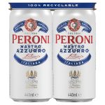 Peroni Nastro Azzurro 4 Pack Can 440ml