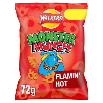 Monster Munch Flamin' Hot Snacks 72g