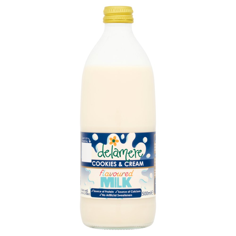 Delamere Cookie & Cream 500ml Delamere Sterilize Cookie & Cream Milk 500ml - Image 1